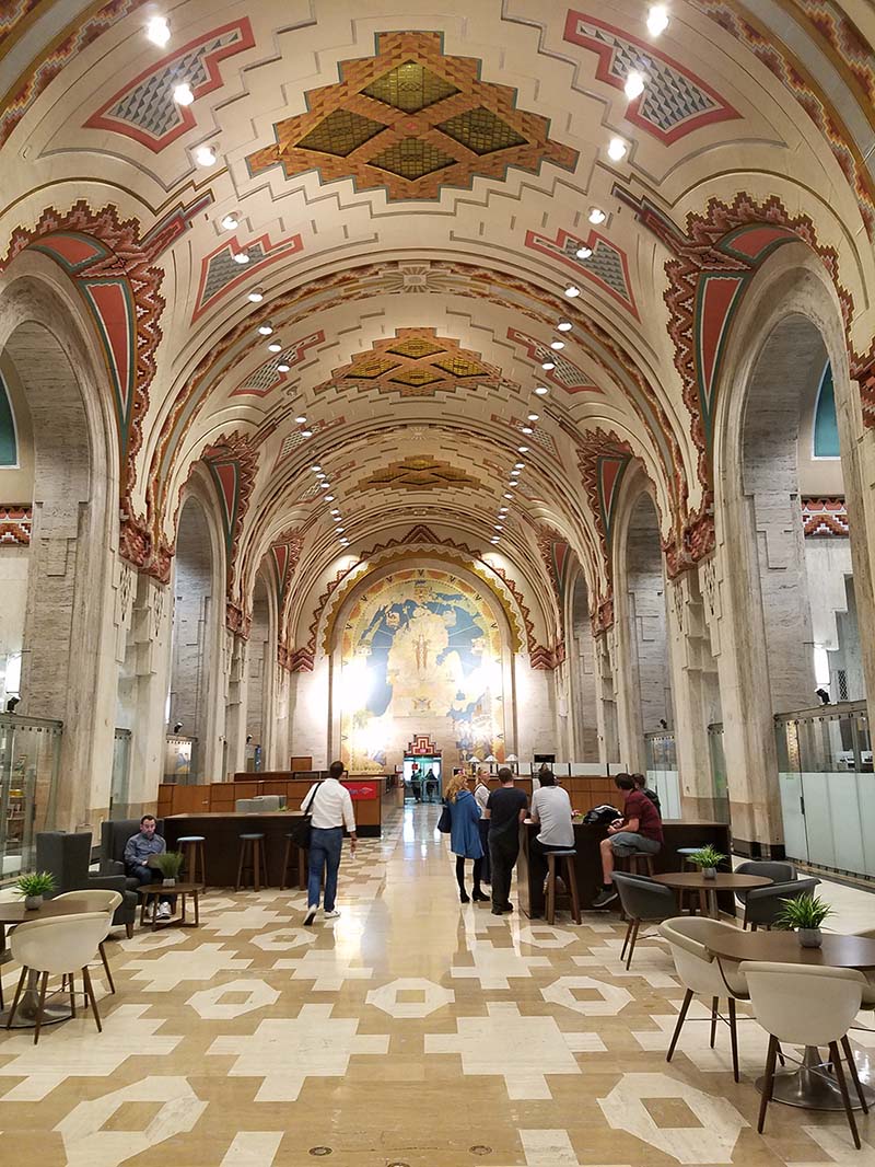 The Guardian Building's bank hall.
