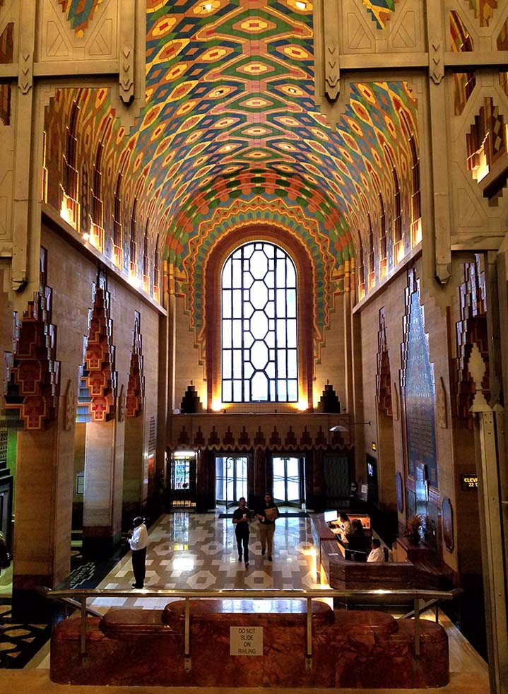 The Guardian Building's lobby.